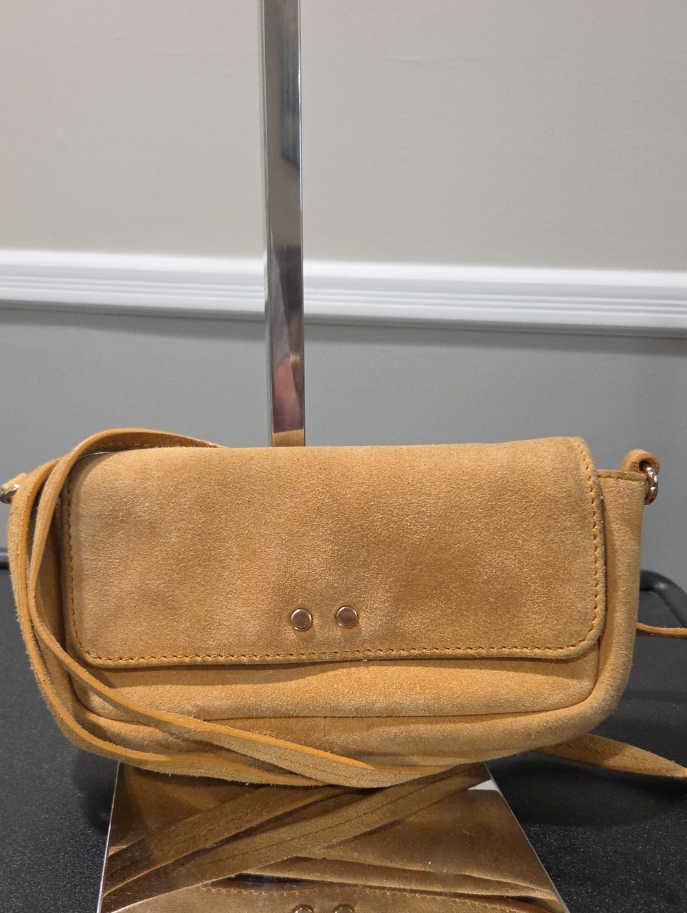 H&M Suede Crossbody Bag in Tan